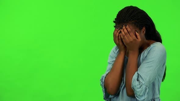 woman in tears