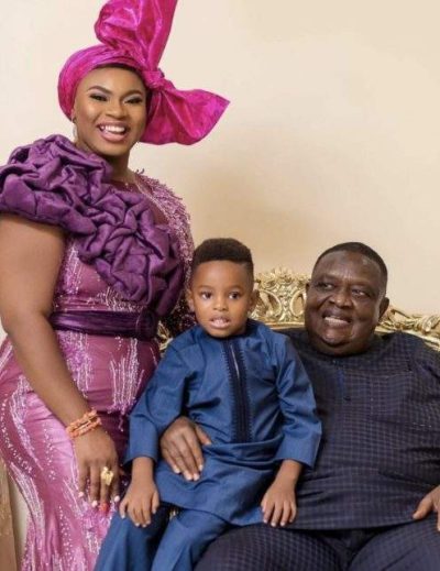 BBNaija Prince sister Frances and her billionaire husband with her child